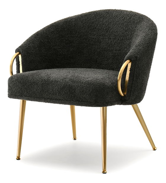 Kreslo Carma F (čierna + zlatá)