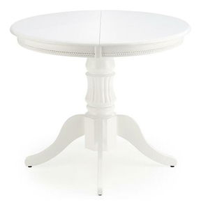 Rozkladací jedálenský stôl 90-124 cm Ferrara (biela) (pre 4 osôby)
