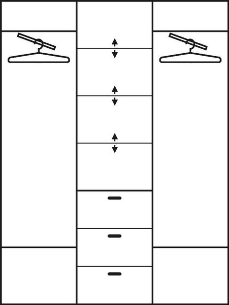 Ormar za garderobu Pembury 150/40 (bez ogledala) 