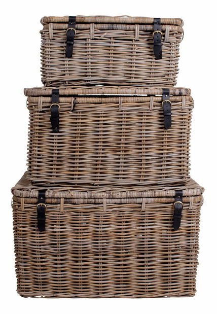 3 darabos kosár szett Dlavoria (szürke)