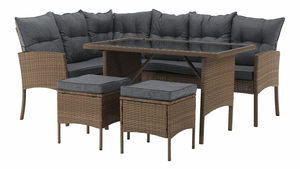 Vrtni set od ratana RANDA (prirodna + svijetlosiva) (za 8 i više osoba)