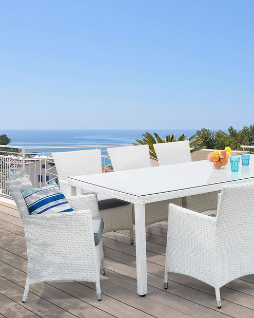 Set 2 ks. záhradných stoličiek TALIAN (polyratan) (biela)