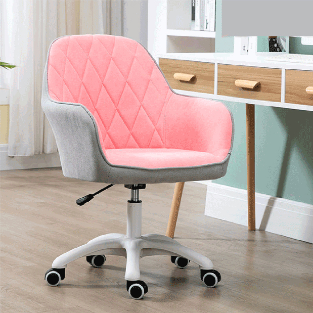 Kancelárska stolička Senta (ružová + sivá) *bazár