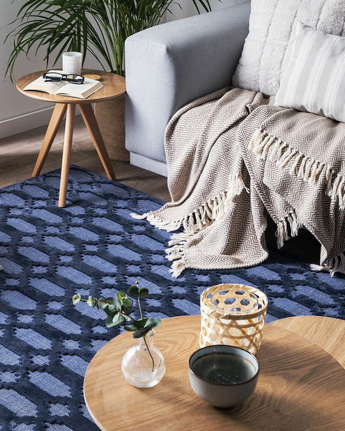 Covor 200 cm Ciboa (albastru marin)