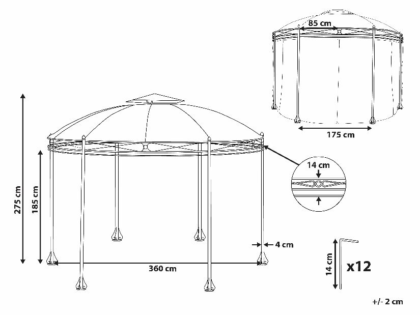 Kerti pavilon SAFOR (bézs)