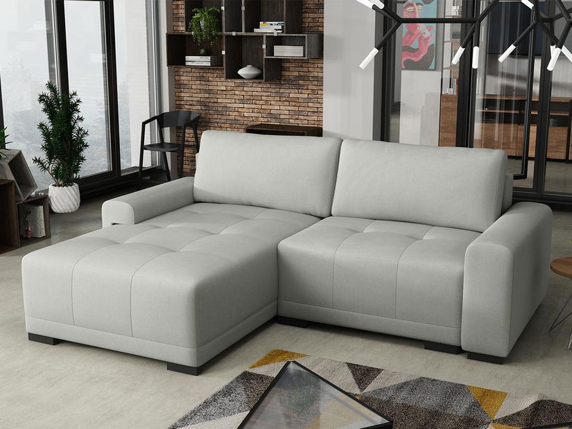 Rohová sedacia súprava Genes (sivá)