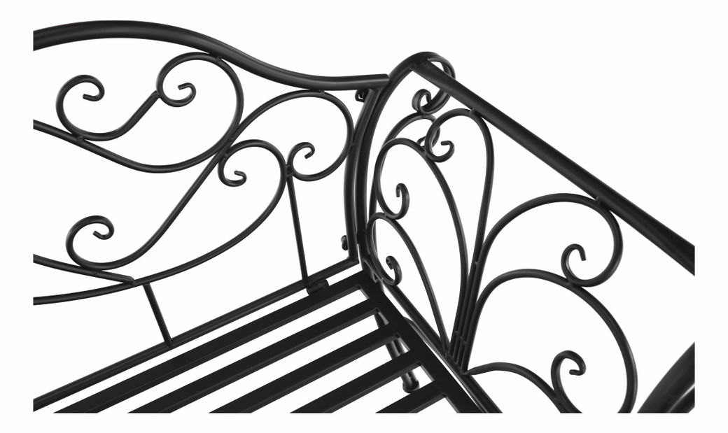 Záhradná lavička Entalia (čierna) *výpredaj