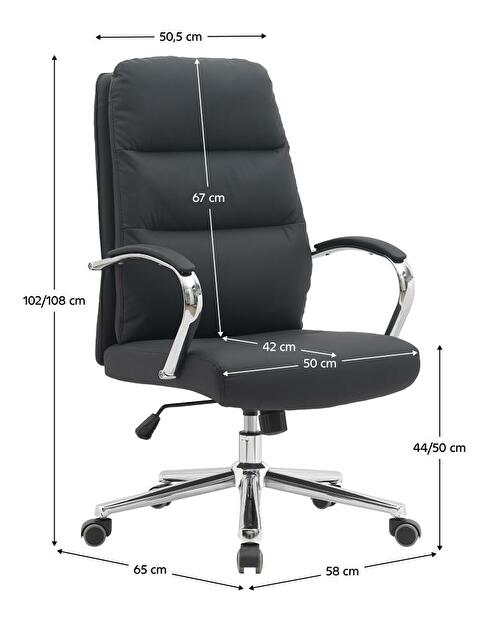 Kancelárske kreslo Adonyx (čierna + chróm)