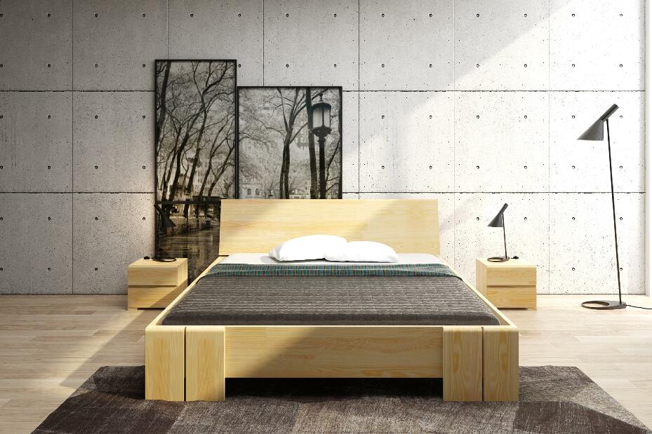 Manželská posteľ 140 cm Naturlig Galember Maxi (borovica) (s roštom)