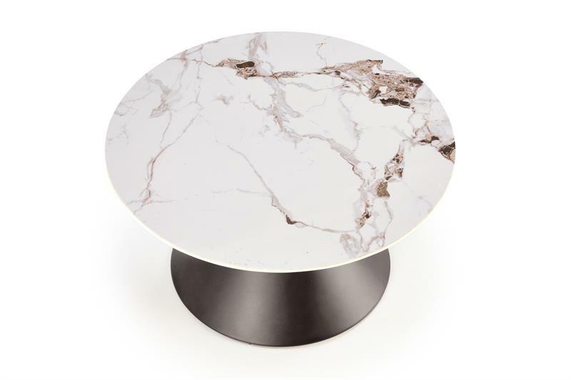 Dohányzóasztal Gorro (fehér márvány + fekete)