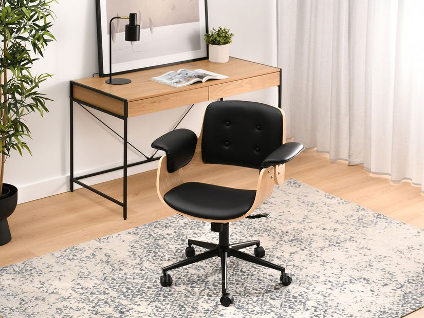 Fotelja Duckie (crni hrast + crna)