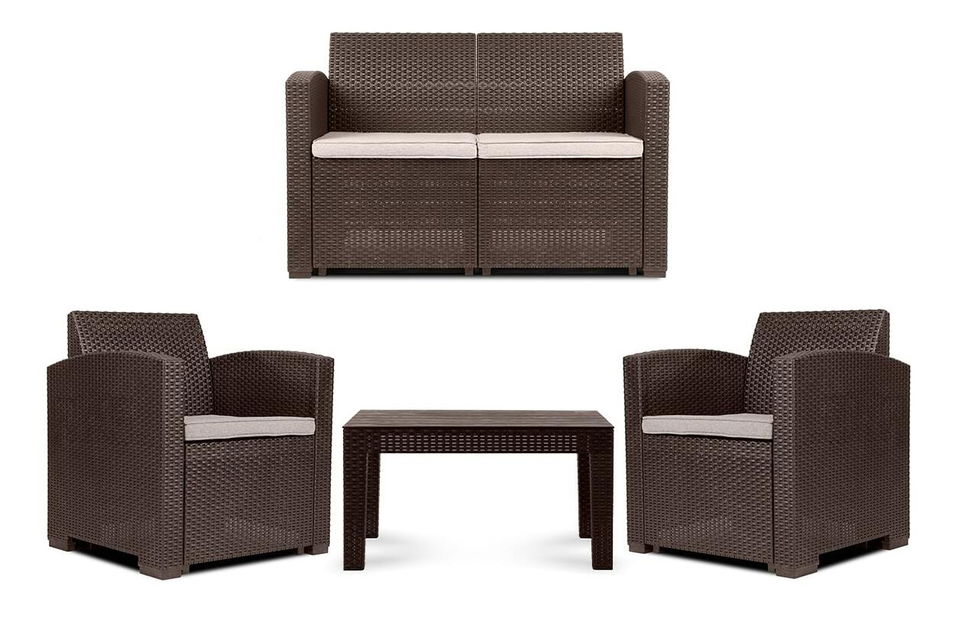 Záhradná sedacia súprava Farnese 2 (hnedá)