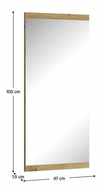 Zrkadlo IRON (dub artisan)