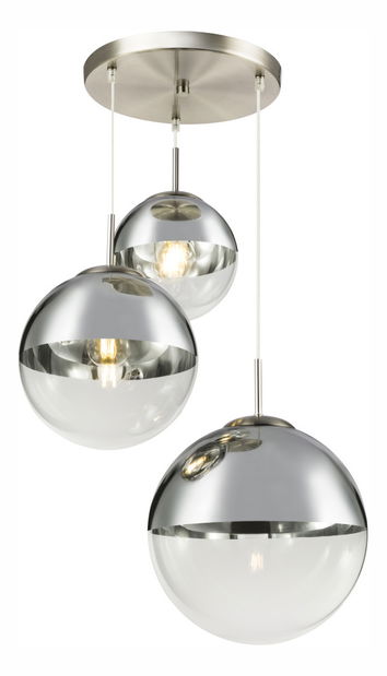 Függesztett lámpa Varus 15851-3 (modern/dizájn) (nikkel + átlátszó)
