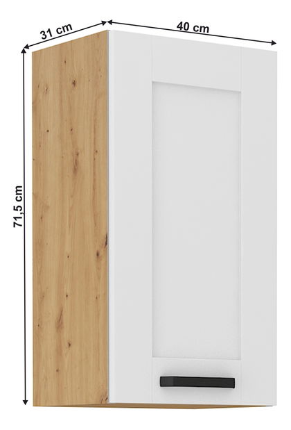 Horná skrinka Lesana 2 (biela + dub artisan) 40 G-72 1F 