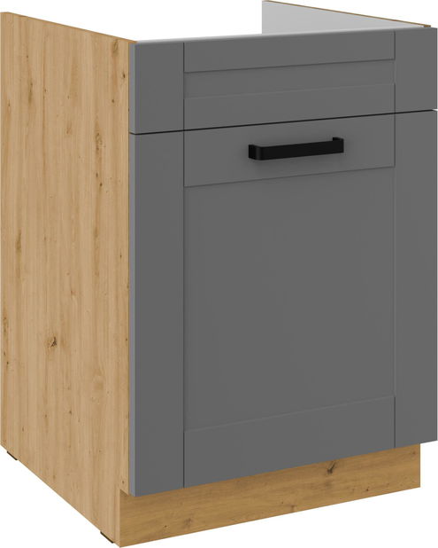 Dolná kuchynská skrinka Lucid 60 ZL 1S BB (korpus: dub artisan + front: mdf dustgrey)