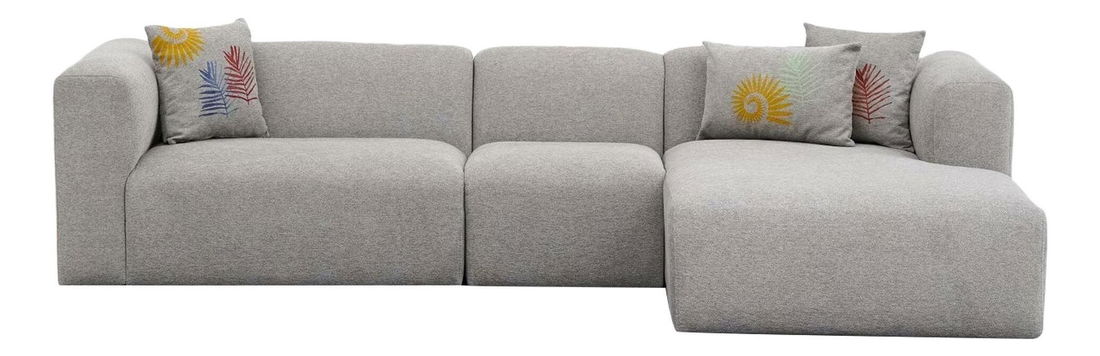 Kutna garnitura Lindasetta (D) (svijetlosiva)