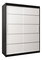 Šatníková skriňa 150 cm Verika 1 150 (čierna + biela)