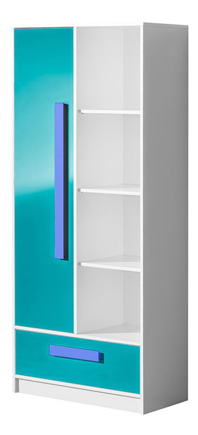 Regál Gullia 3 (türkiz + kék)