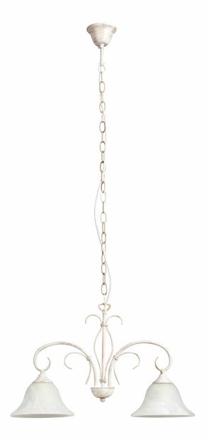 Závesné svietidlo Katherine 7189 (antická biela + ryžové kamenné sklo)