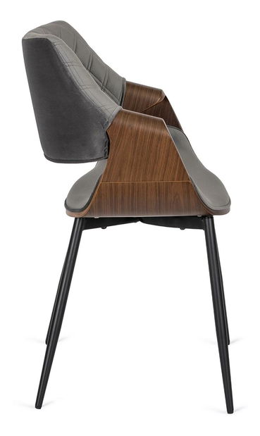 Blagovaonska stolica Despejadas (siva + orah) 