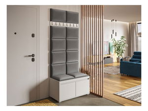 Namještaj za predsoblje Kendora 80 (sa 12 kom. tapeciranih zidnih panela Pazara 40x30) (manila 16)