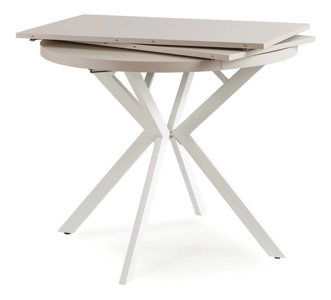 Rozkladací jedálenský stôl Localizado (kašmír + biela) (pre 4-6 osôb)