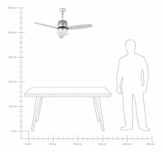 Ventilátor MEVAL (strieborná)
