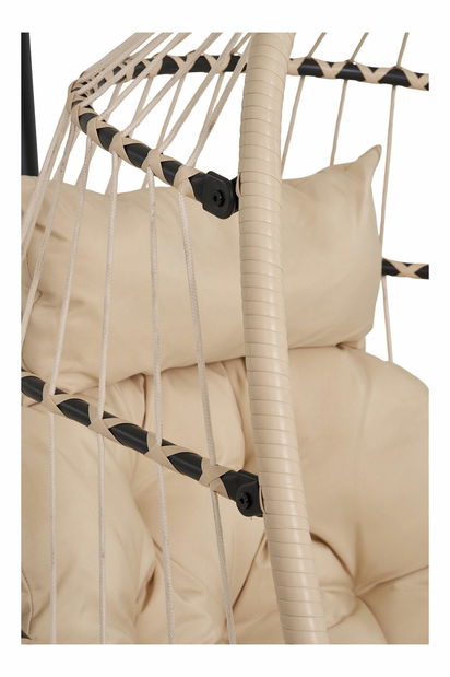 Scaun suspendat Psaveria (bej + gri + negru)