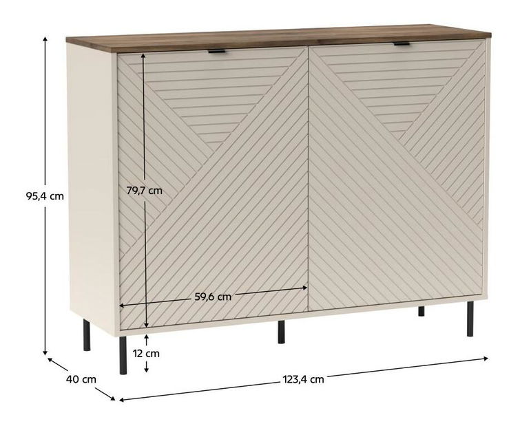 Dulap Explicaba 2 (cashmir + stejar castello) 