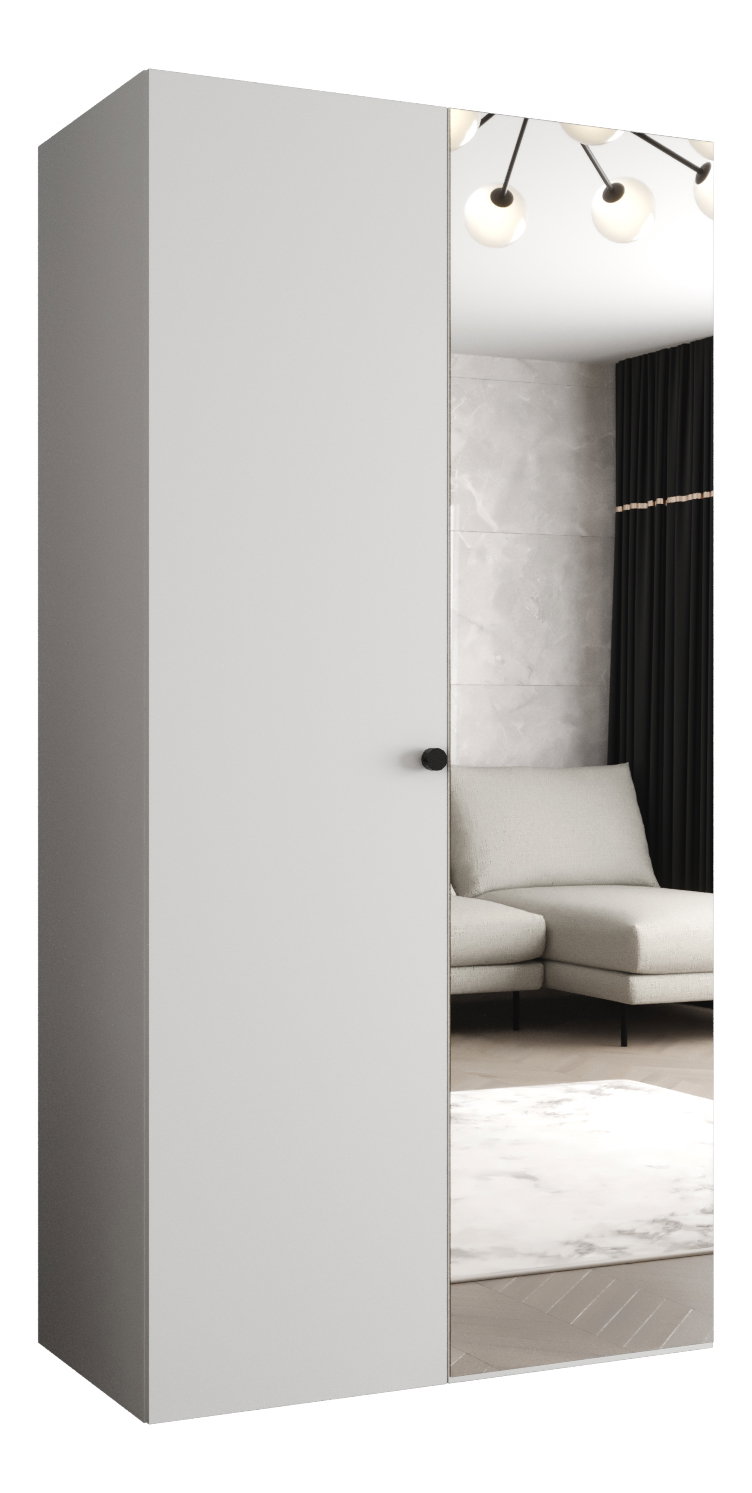 Dulap de haine 100 cm Parna 2 (alb + Negru)