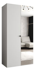 Dulap de haine 100 cm Parna 2 (alb + Negru)