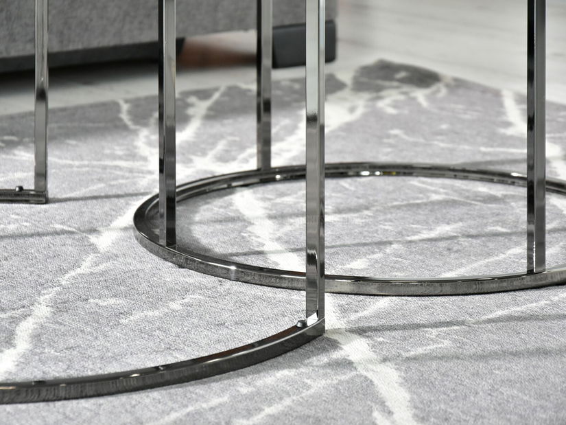 Konferenčný stolík Grande (čierny mramor + čierna)