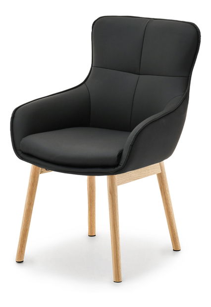 Scaun sufragerie Camisetas (negru + stejar)