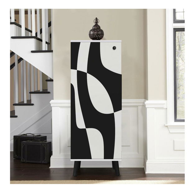 Pantofar Beside 32 (alb + negru)