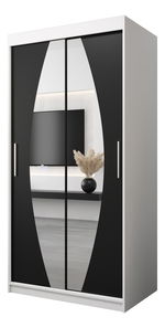 Ormar za garderobu 100 cm Eclipse (bijela mat + crna mat)