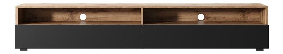 TV ormarić/stolić Redcan 180 (s rasvjetom) (crna + hrast wotan)