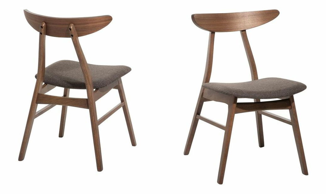 Set 2 buc. scaune pentru sufragerie Linch (gri)