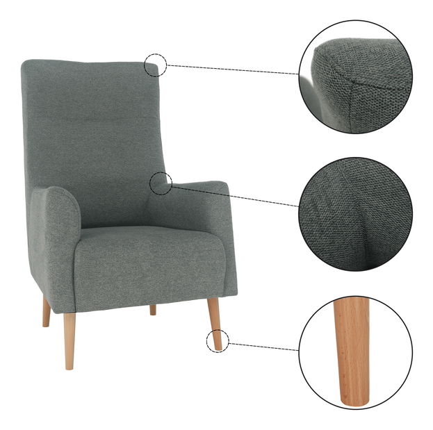 Tabure Saif (siva + crna)