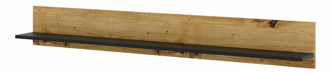 Polica Aurora 150 (hrast artisan + crna mat)