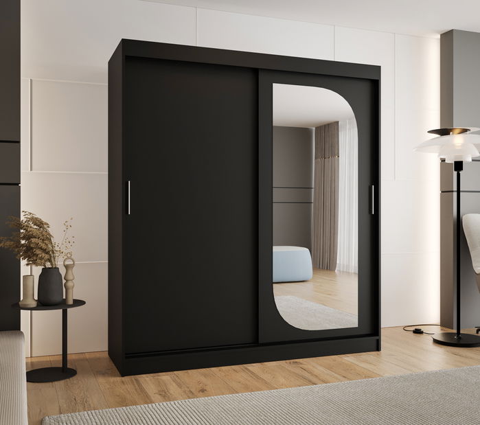 Ruhásszekrény 180 cm Lulu (fekete)