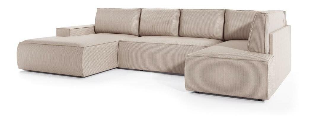 Kutna garnitura Fatime new (U) (sivo-bež + crna)