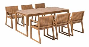 Set mobilier de grădină Saffiya (lemn deschis) 