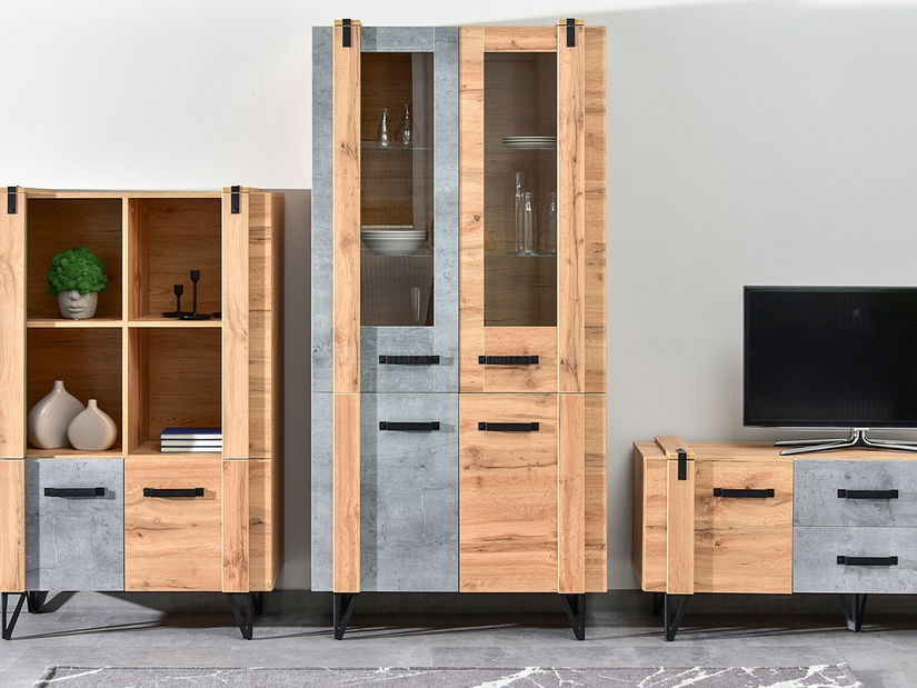 Nappali fal Suspendera SH03 (tölgy + fekete)