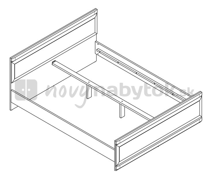 Manželská posteľ 160 cm BRW Oregon LOZ/160 (Dub Canterbury)