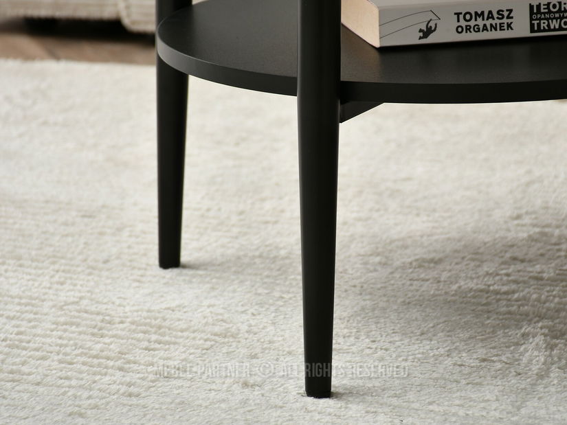 Dohányzóasztal Randolf S (fehér márvány + fekete)