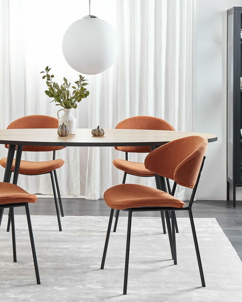 Set 2 buc scaune de sufragerie Kiaza (portocaliu)