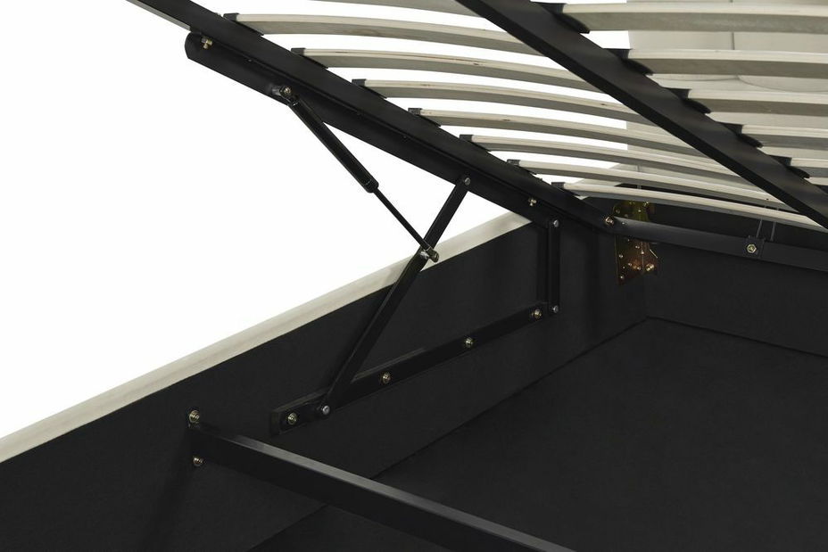 Bračni krevet 180 cm Valhala (bijela) (s podnicom i prostorom za odlaganje)