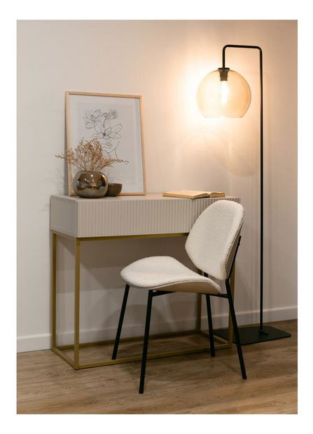 Konzolni stolić Vertigo V4 (sivo-bež + zlatna)