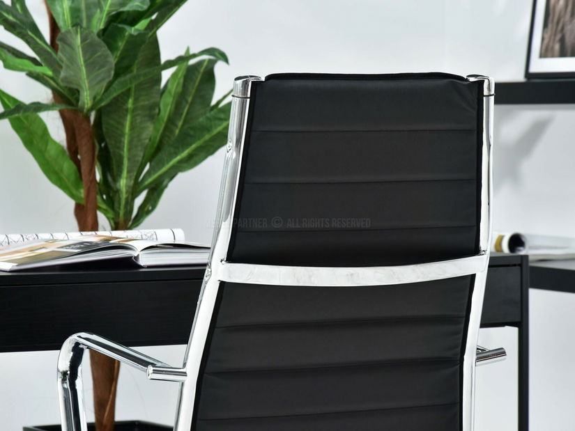 Fotelja Berliner (crna + krom)